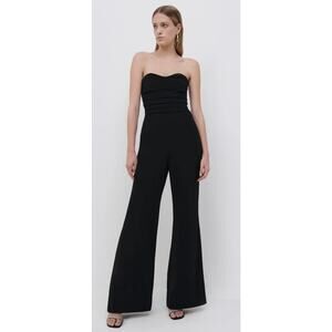 Jonathan Simkhai Rebecca Bustier Jumpsuit Women's 0 Black Strapless NWOT